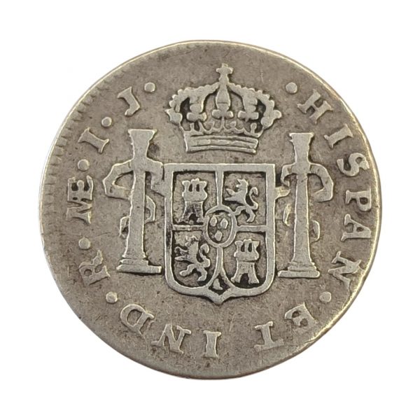 Medio Real Carlos IV Segundo Busto 1792 Lima MBC - Imagen 2