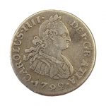 Medio Real Carlos IV Segundo Busto 1792 Lima MBC