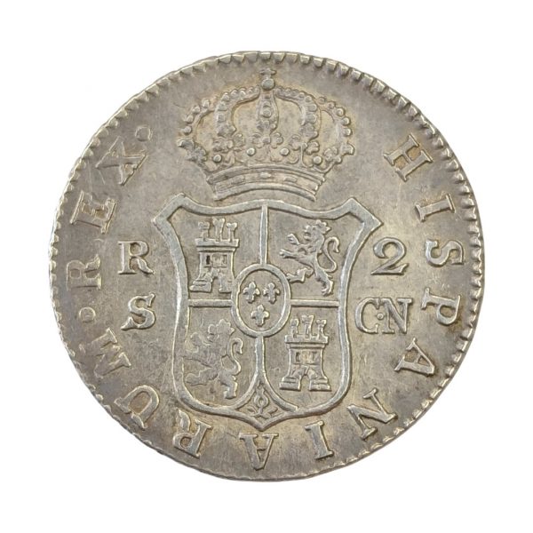2 Reales Carlos IV 1806 Sevilla MBC+/EBC- - Imagen 2