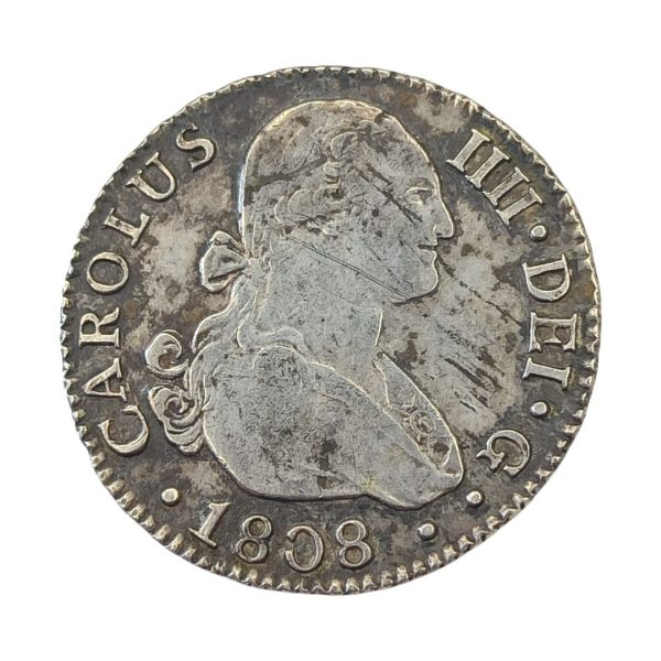 2 Reales Carlos IV 1808 Sevilla EBC-