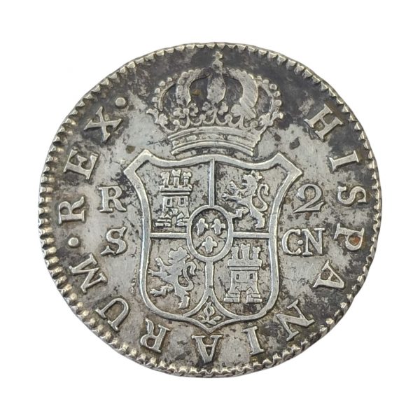 2 Reales Carlos IV 1808 Sevilla EBC- - Imagen 2