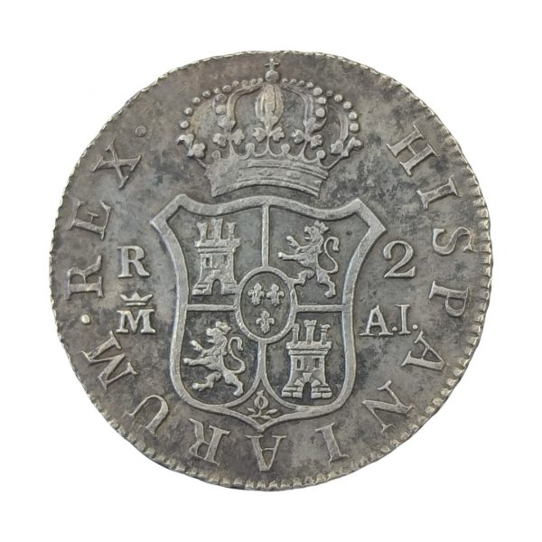 2 Reales Carlos IV 1808 Madrid EBC - Imagen 2