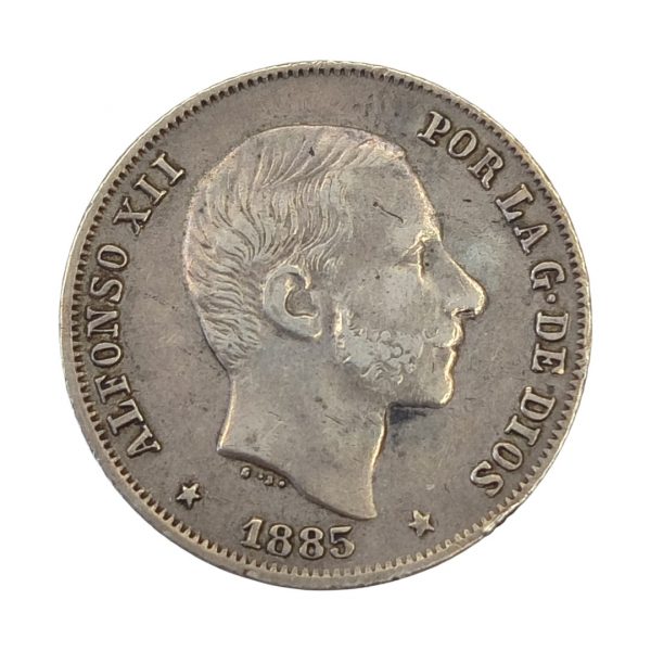 20 Centavos de Peso Alfonso XII 1885 Manila EBC-
