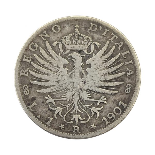 1 Lira Vittorio Emanuele III Italia MBC - Imagen 2