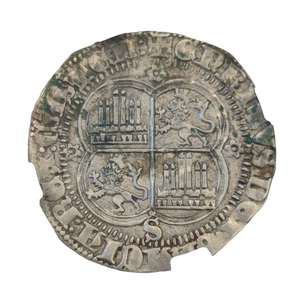 1 Real Enrique II Sevilla (1368-1379) Encapsulada por NCV XF45 EBC- - Imagen 4