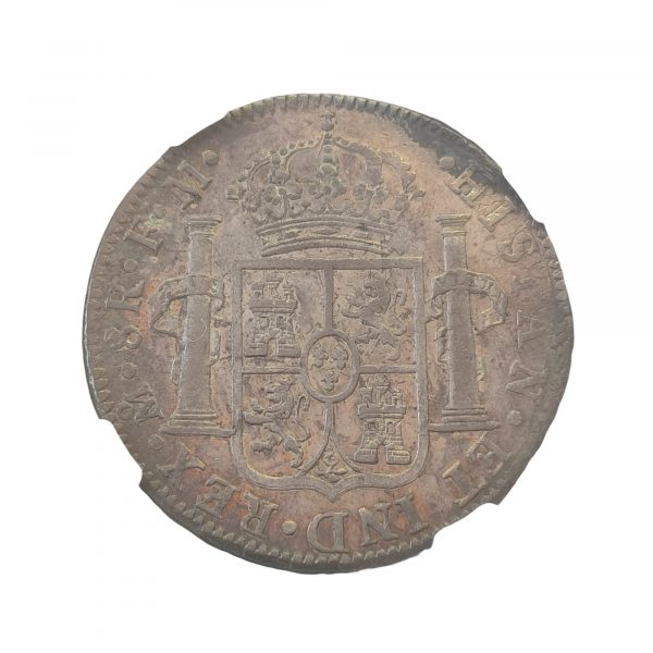 8 Reales Carlos IV 1792 México Encapsulada por NGC AU55 EBC+ - Imagen 4