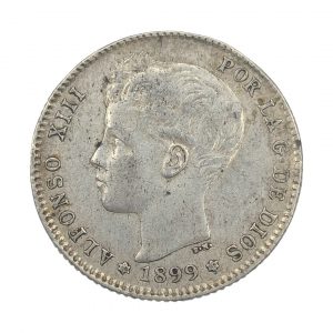 1 Peseta Alfonso XIII 1899 Madrid EBC-