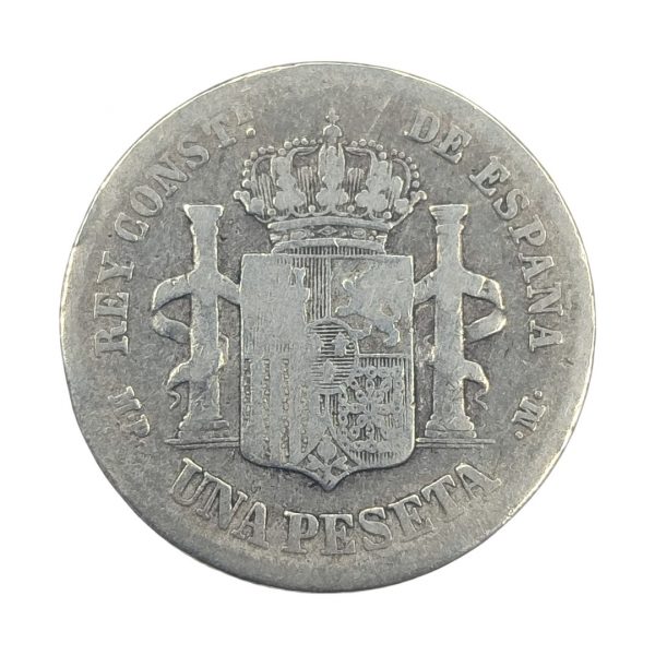 1 Peseta Alfonso XIII 1889 Madrid BC+ - Imagen 2