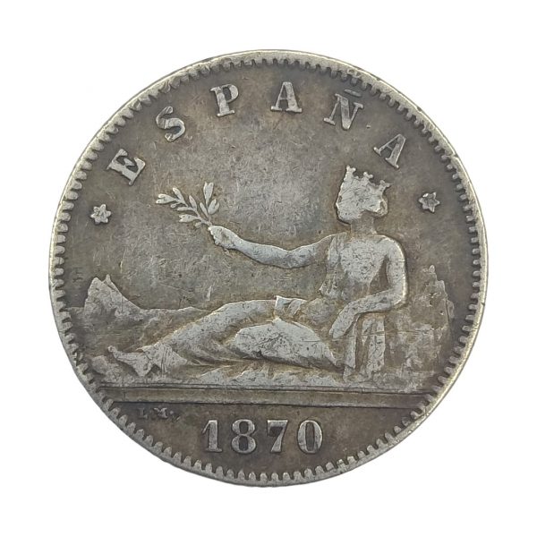 1 Peseta Gobierno Provisional 1870 Madrid MBC