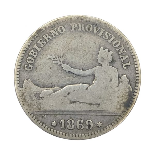 1 Peseta Gobierno Provisional 1869 Madrid BC/BC-