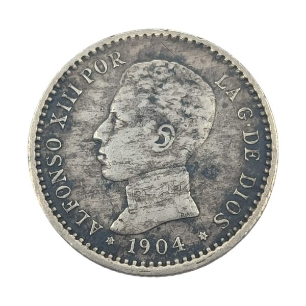 50 Céntimos de Peseta Alfonso XIII 1904 Madrid MBC+ 0*4*