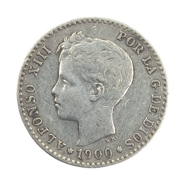 50 Céntimos de Peseta Alfonso XIII 1900 Madrid MBC/MBC-