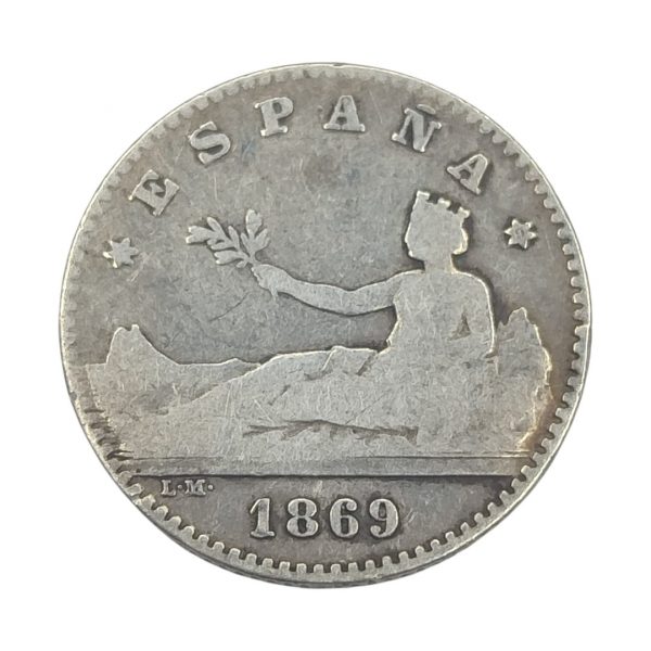 50 Céntimos de Peseta Gobierno Provisional 1869 Madrid BC