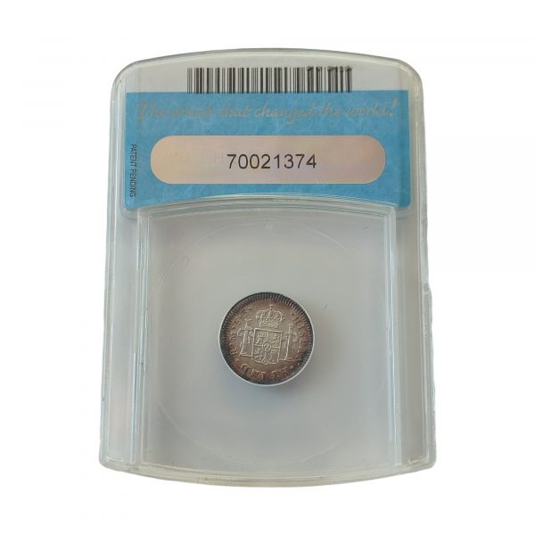 Medio Real Carlos III 1783 México Encapsulada por ANACS Prime Select SC Pecio El Cazador - Imagen 2