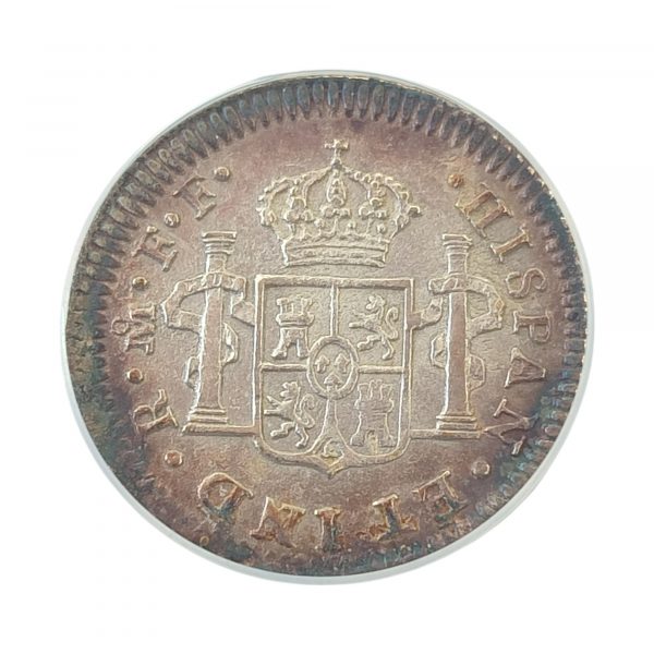 Medio Real Carlos III 1783 México Encapsulada por ANACS Prime Select SC Pecio El Cazador - Imagen 4