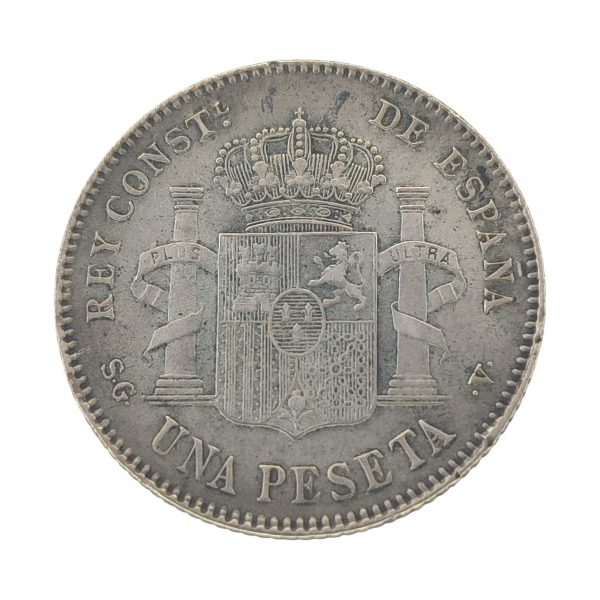 1 Peseta Alfonso XIII 1899 Madrid EBC- - Imagen 2