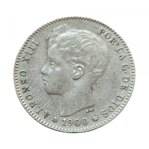 1 Peseta Alfonso XIII 1900 Madrid MBC