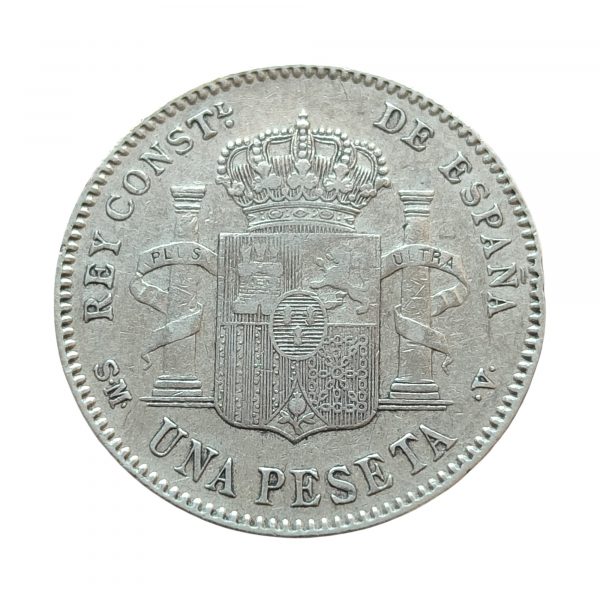 1 Peseta Alfonso XIII 1900 Madrid MBC - Imagen 2