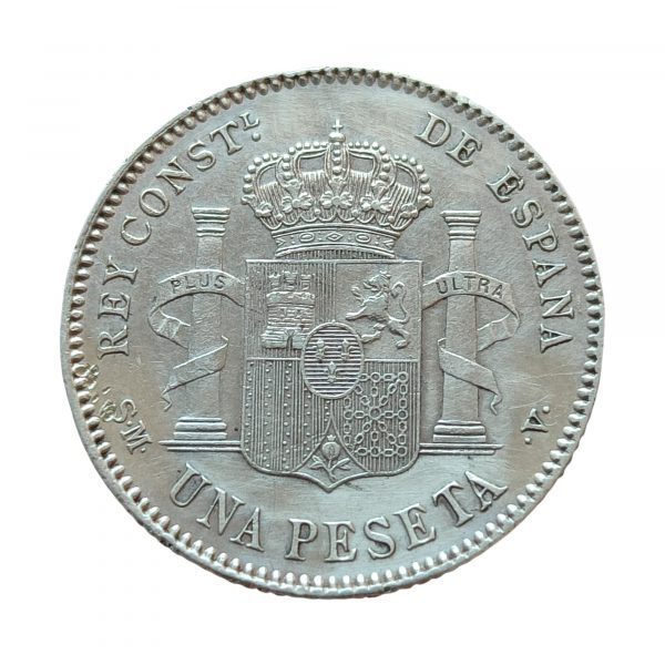 1 Peseta Alfonso XIII 1900 Madrid EBC - Imagen 2