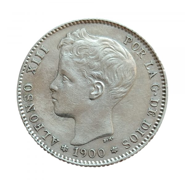 1 Peseta Alfonso XIII 1900 Madrid EBC