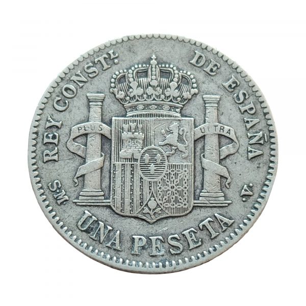 1 Peseta Alfonso XIII 1901 Madrid MBC - Imagen 2
