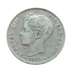 1 Peseta Alfonso XIII 1902 Madrid MBC