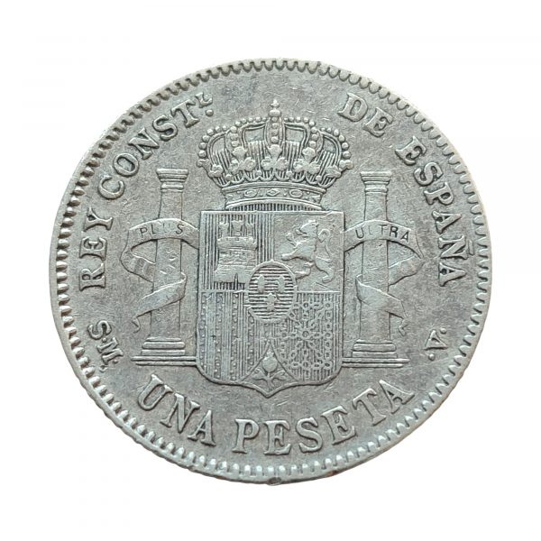 1 Peseta Alfonso XIII 1902 Madrid MBC - Imagen 2