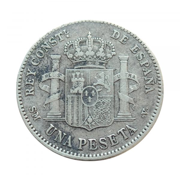 1 Peseta Alfonso XIII 1903 Madrid MBC - Imagen 2