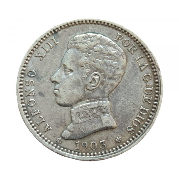 1 Peseta Alfonso XIII 1903 Madrid MBC+