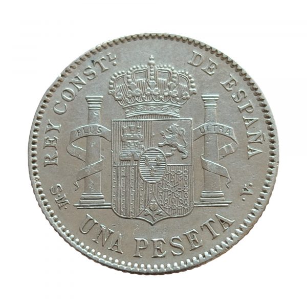 1 Peseta Alfonso XIII 1903 Madrid EBC/EBC+ - Imagen 2