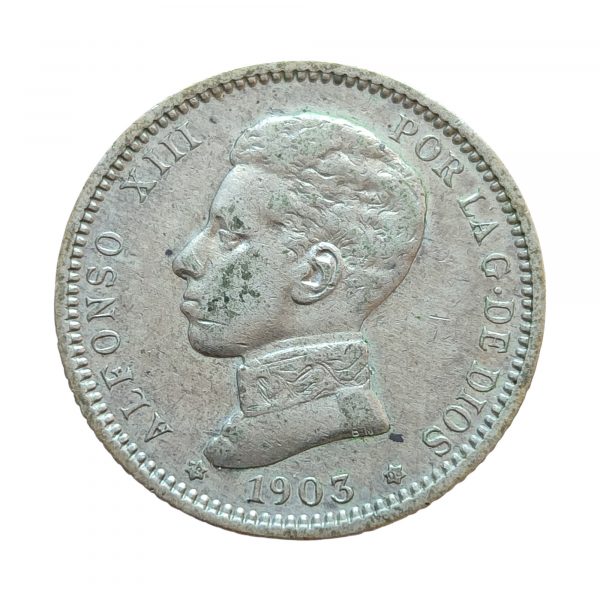 1 Peseta Alfonso XIII 1903 Madrid EBC