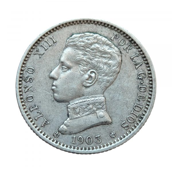1 Peseta Alfonso XIII 1903 Madrid EBC