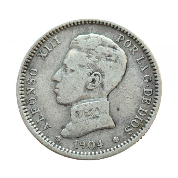 1 Peseta Alfonso XIII 1904 Madrid MBC