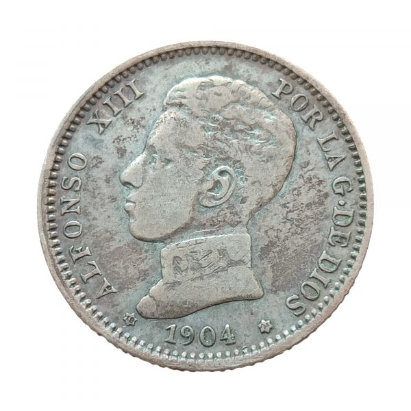 1 Peseta Alfonso XIII 1904 Madrid MBC/MBC+
