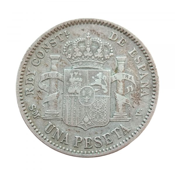 1 Peseta Alfonso XIII 1904 Madrid MBC/MBC+ - Imagen 2
