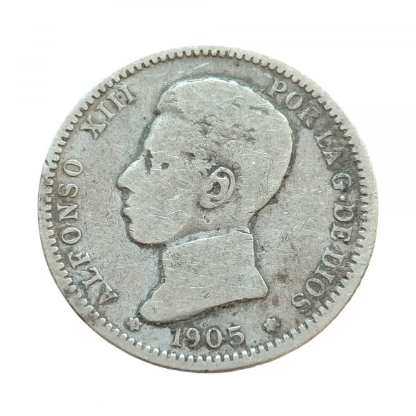 1 Peseta Alfonso XIII 1905 Madrid BC