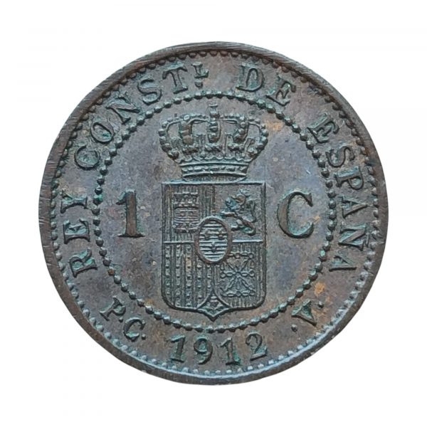 1 Céntimo Alfonso XIII 1912 Madrid SC- - Imagen 2