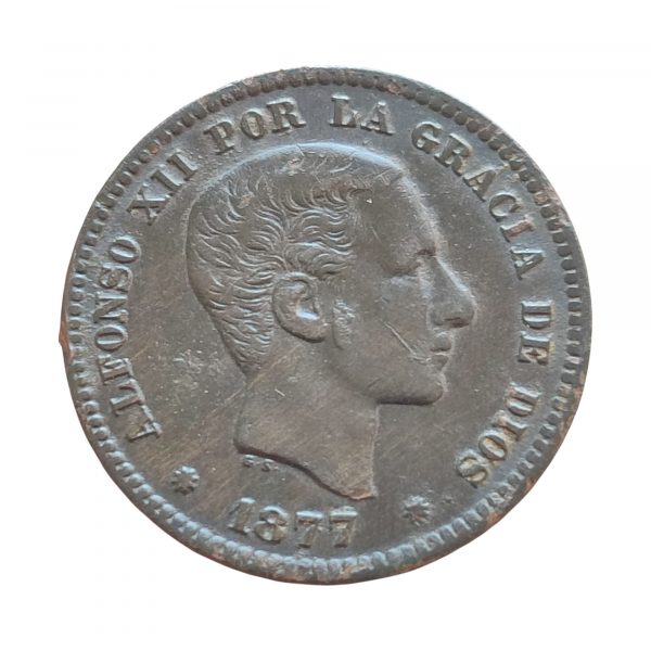 5 Céntimos Alfonso XII 1877 Barcelona MBC
