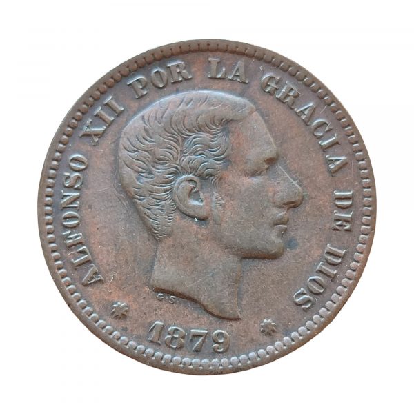 5 Céntimos Alfonso XII 1879 Barcelona EBC