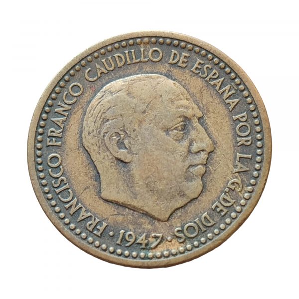 1 Peseta Franco 1947 Estrella 50 Madrid MBC+