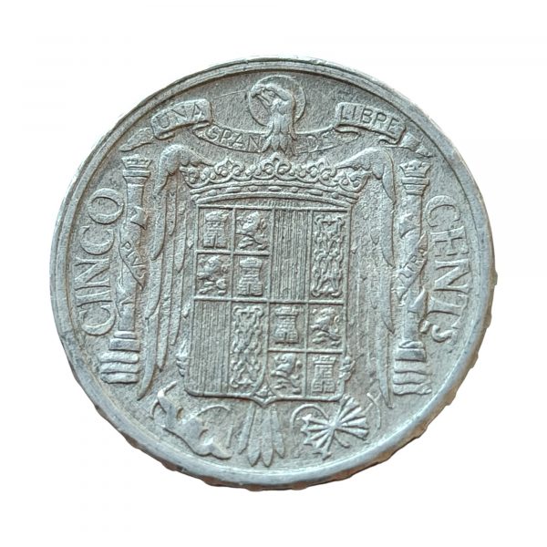 5 Céntimos Franco 1945 Madrid SC- - Imagen 2