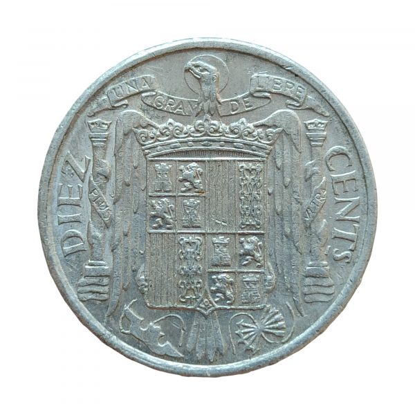 10 Céntimos Franco 1953 Madrid EBC - Imagen 2