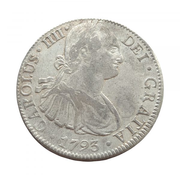 8 Reales Carlos IV 1793 México EBC-/MBC+