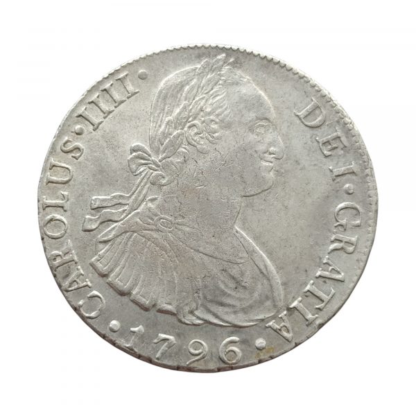 8 Reales Carlos IV 1796 Lima EBC-