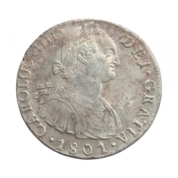 8 Reales Carlos IV 1801 Lima MBC+