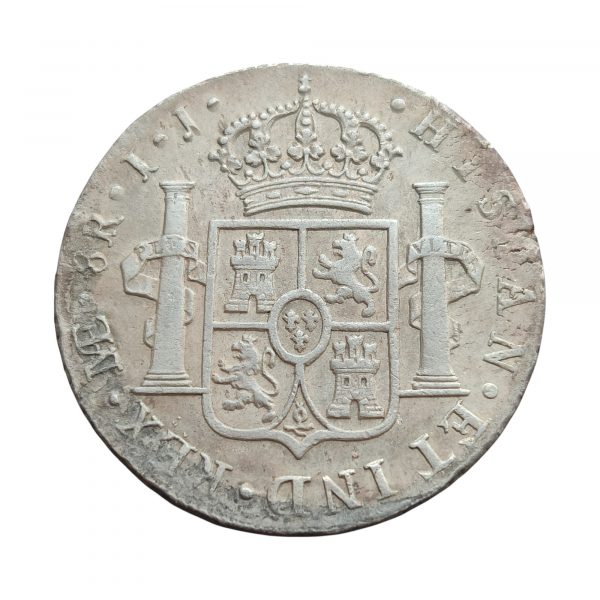 8 Reales Carlos IV 1801 Lima MBC+ - Imagen 2