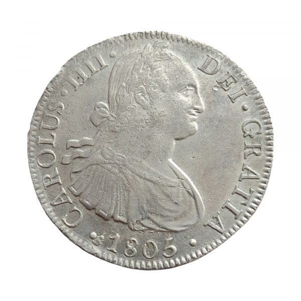 8 Reales Carlos IV 1805 México MBC+/EBC-