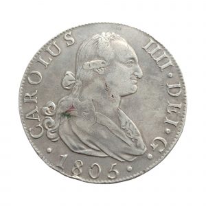 8 Reales Carlos IV 1805 Madrid MBC+/EBC-