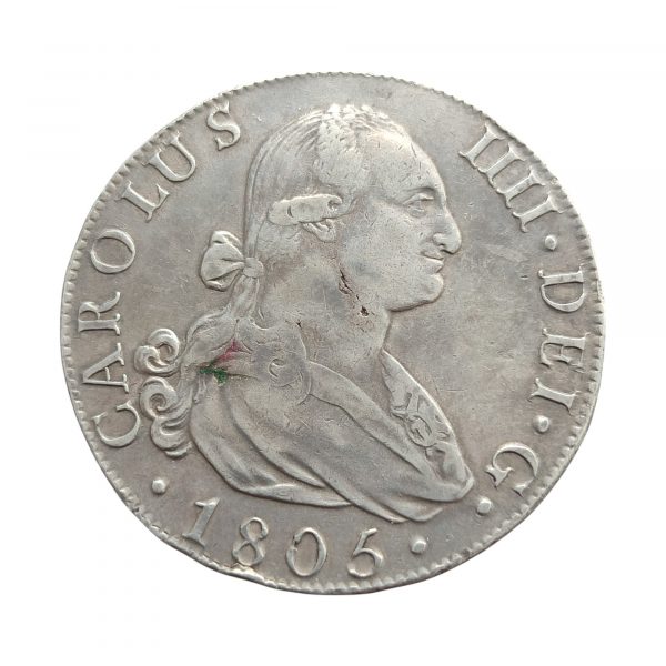 8 Reales Carlos IV 1805 Madrid MBC+/EBC-