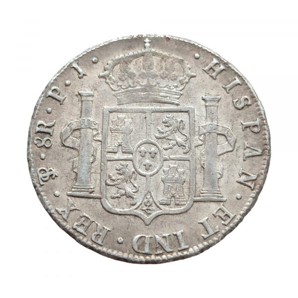 8 Reales Carlos IV 1808 Potosí EBC+ - Imagen 2